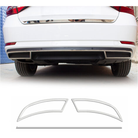 OMAC Moulure de Pare-chcos Arrière pour Skoda Superb 2015-2024 Acier INOX 3 Pcs (1/5)