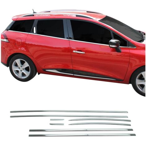Garniture de Fenêtre pour Renault Clio Grandtour Break 2012-2019 Acier Inox 8Pcs