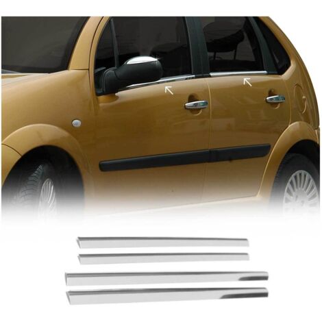 Garniture de Fenêtre pour Citroen C3 HB 2002-2009 Acier Inox 4Pcs