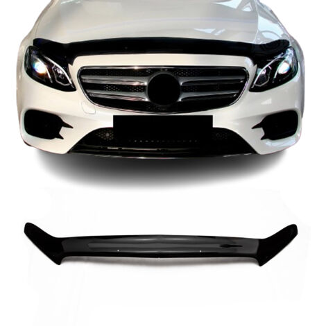 Deflecteurs d'air capot de voiture Protection pour Mercedes Classe E W213 2016-2023 Acrylique foncé Noir (1/5)