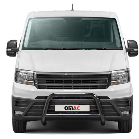 Pare-Buffle Avant Pour VW Crafter 2017-2026 Acier Inox Noir