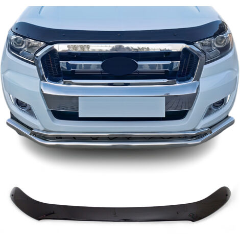 Déflecteur de Capot Compatible avec Ford Ranger 2015-2022 en Acrylique Noir (1/5)