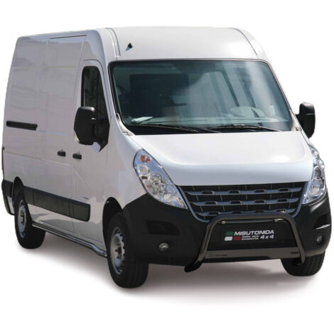 Pare-buffle Avant pour Renault Master 2010-2018 63 mm en Acier Noir