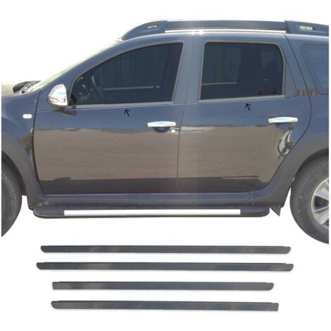 Garniture de Fenêtre pour Dacia Duster SUV 2010-2018 Acier Inox Foncé 4Pcs