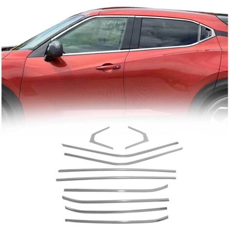 OMAC Garniture de Fenêtre pour Nissan Juke SUV 2019-2026 Acier INOX Brillant 10Pcs (1/5)