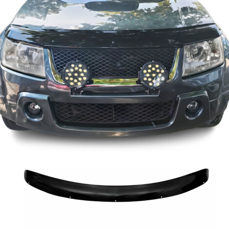 Déflecteur de Capot Compatible avec Suzuki Grand Vitara 2005-2015 sans Logo Acrylique Noir