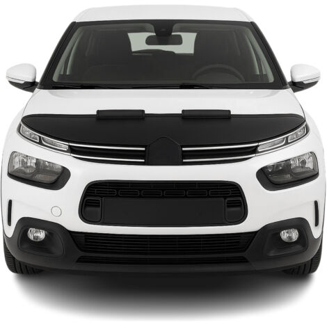 Protège Capot compatible avec Citroën C4 Cactus 2014 à 2018, Bra de Capot Protection, Noir