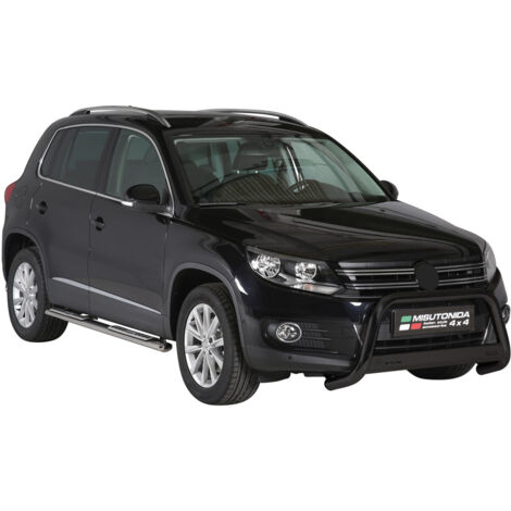 Pare-buffle Avant pour VW Tiguan 2011-2016 FL 63mm en Acier Noir