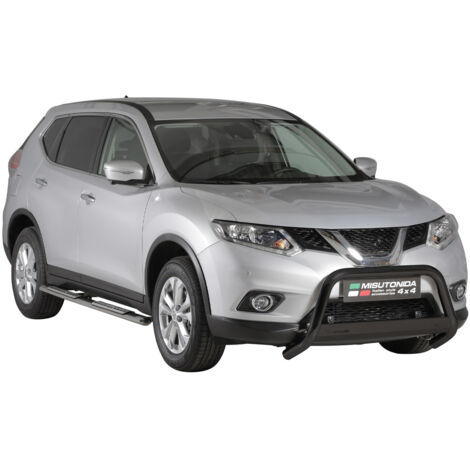 Pare-buffle Avant pour Nissan X-Trail 2015-2017 63 mm en Acier Noir