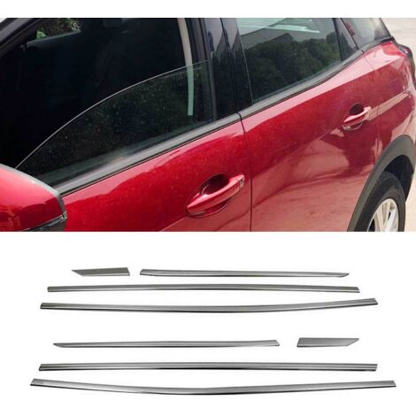 Garniture de Fenêtre pour Peugeot SUV 3008 2016-2026 Acier INOX Foncé 8Pcs