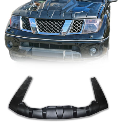Déflecteur de Capot Compatible avec Nissan Navara PK 2006-2015 3Pc Noir modèle en ABS