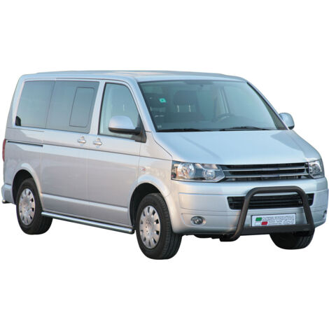 Pare-buffle Avant pour VW T5 2010-2015 63 mm en Acier Noir