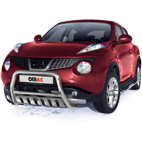 Pare-Buffle Avant Pour Nissan Juke 2010-2014 en Acier Inoxydable Argent