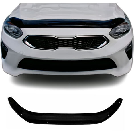 Deflecteurs d'air capot de voiture Protection pour Kia Ceed 2018-2021 Acrylique foncé Noir (1/5)