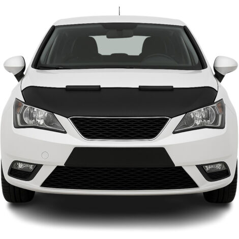 Protège Capot compatible avec Seat Ibiza 2008 à 2017, Bra de Capot Protection, Noir