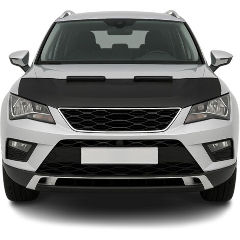 Protège Capot compatible avec Seat Ateca 2016 à 2020, Bra de Capot Protection, Noir