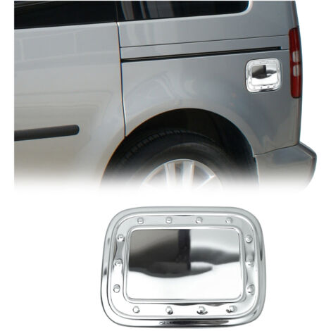 OMAC Bouchon de carburant Compatible avec VW Caddy 2003-2015 en acier inoxydable Chromé Argent (1/5)