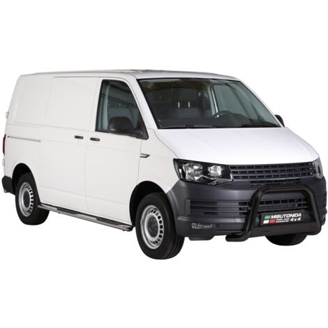 Pare-buffle Avant pour VW T6 T6.1 Transporter tout 2015-2024 63 mm en Acier Noir