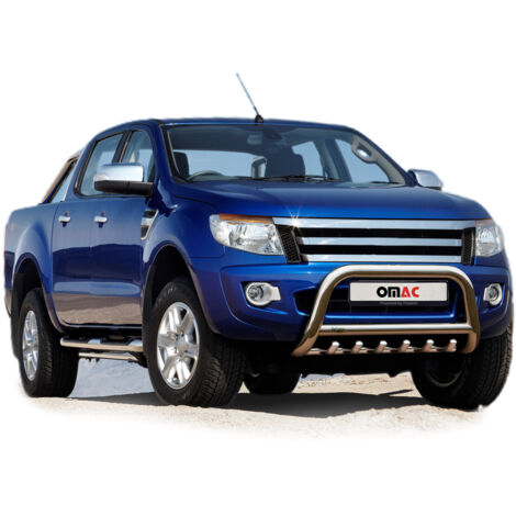 Pare-Buffle Avant Pour Ford Ranger 2015-2019 en Acier Inoxy Argent