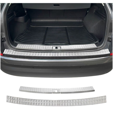 OMAC Kit Protection de Pare-Chocs arrière Compatible avec Skoda Kodiaq 2016-2024 Brossé inox 3Pcs (1/5)
