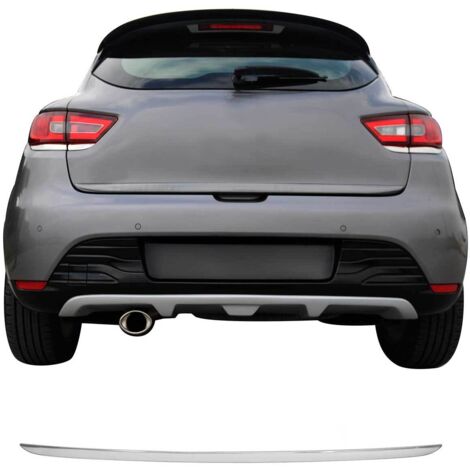 Garniture de Hayon Coffre pour Renault Clio IV 2012-2019 en acier inox foncé