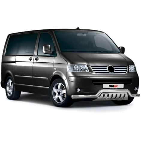 Pare-Buffle Avant Pour VW T5 2003-2015 en Acier Inoxydable Argent