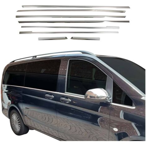 OMAC Garniture de Fenêtre pour Mercedes Vito W447 L2 2014-2026 Acier INOX 8Pcs (1/5)