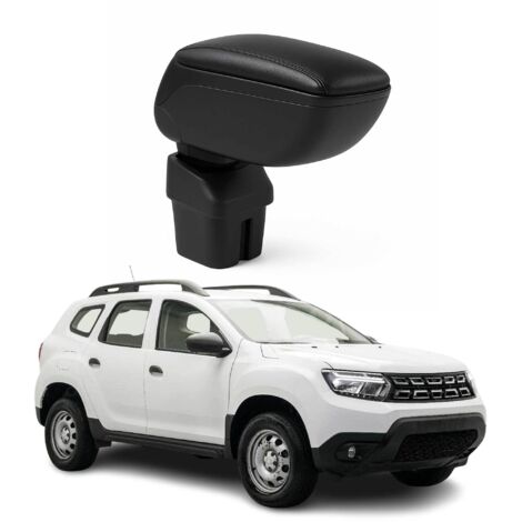 OMAC Accoudoir pour Dacia Duster mk2 2018-2024 - Snap-On - ABS + Simili Cuir - Aucune Perçage ou Installation - Installation Facile Noir