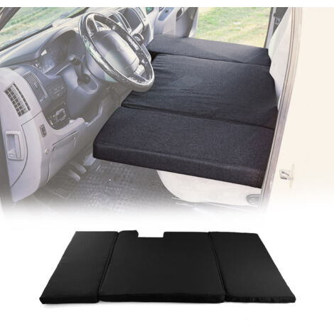 OMAC Matelas de Camping Pliable pour VW Crafter 2006-2026 Polyester Noir 1 Pc