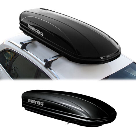 Menabo Mania Coffre voiture imperméable de toit 320L noir en plastique