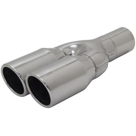Échappement en acier inoxydable embout d'échappement 2x 76mm SR-Design avec ABE (1/5)