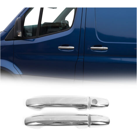 Couverture de poignée de porte pour Mercedes Sprinter 2018-2026 Acier Inox 4Pcs (1/5)
