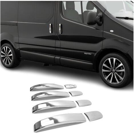 OMAC Couverture de poignée de porte pour Renault Trafic 2001-2014 en Acier Inoxy (1/5)