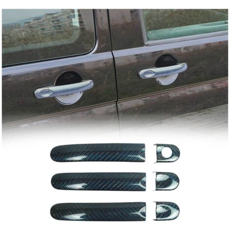 OMAC Couverture Poignée de porte Compatible avec VW Caravelle T5 2003-15 3Portes H1 carbone bleu (1/5)
