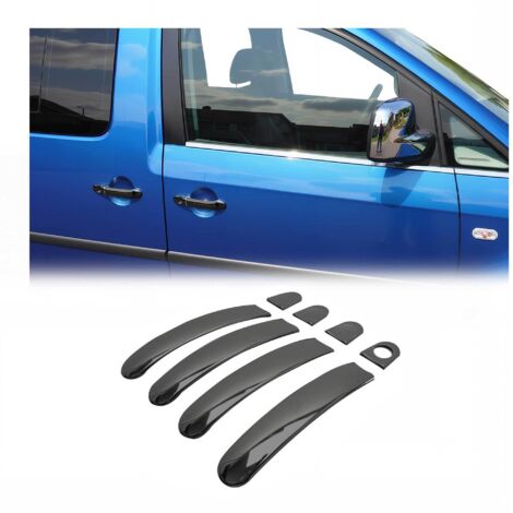 OMAC Couverture poignée de porte Compatible avec VW Multivan T5 2003-2015 4 Portes Acier Sombre (1/5)