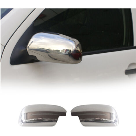 OMAC Coques de Rétroviseurs Compatible avec Skoda Fabia I 1999-2007 en Acier Chromé Argent (1/5)