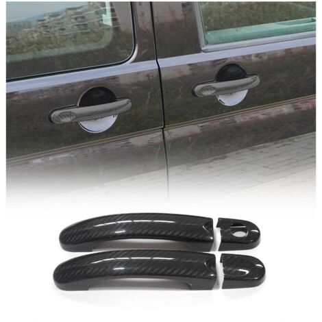 OMAC Couverture de poignée de porte Compatible avec VW Transporter T5 2003-2015 Carbone Noir 4x (1/5)