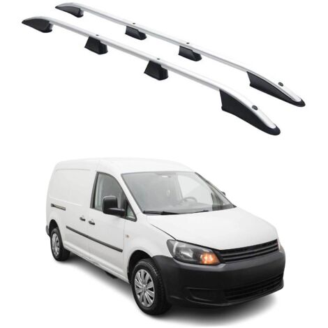 OMAC Barres de Toit longitudinales pour VW Caddy 2010-2015 L2 Long Aluminium Gris (1/5)