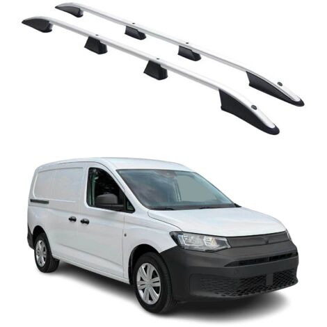 OMAC Barres de Toit longitudinales pour VW Caddy 2020-2026 L2 Long Aluminium Gris (1/5)
