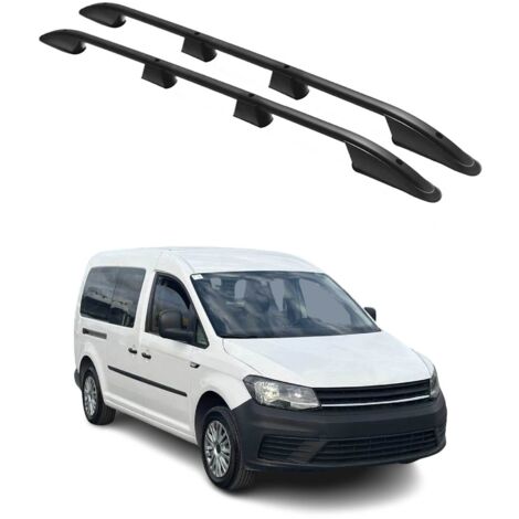 OMAC Barres de Toit longitudinales pour VW Caddy 2015-2020 L2 Long Aluminium Noir (1/5)