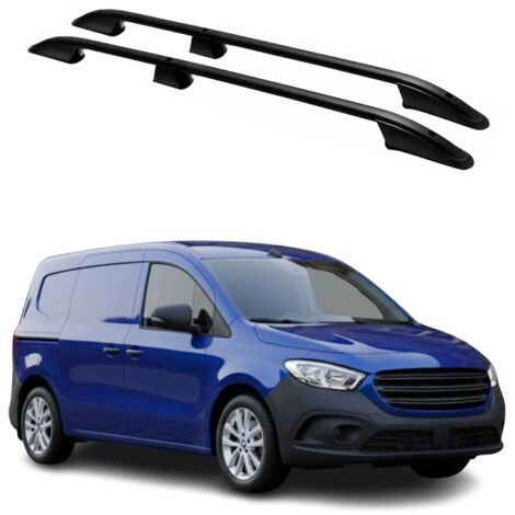 Barres de toit longitudinales pour Mercedes Citan 2021-2026 L2 empattement long Aluminium Noir 2 Pcs (1/5)