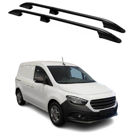 Barres de toit longitudinales pour Mercedes Citan W420 2021-26 L1 Court Alu Noir (1/5)