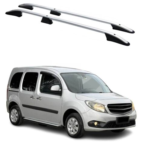 OMAC Barres de Toit longitudinales pour Mercedes Citan 2012-2021 L1 Aluminium Gris (1/5)
