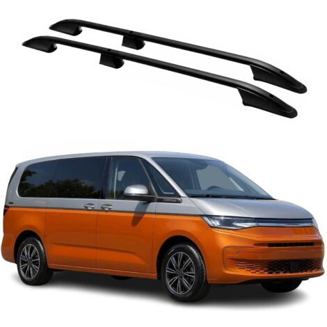 OMAC Barres De Toit Longitudinales compatibles avec VW T7 Multivan 2021-2026 Aluminium Noir 2Pcs (1/5)