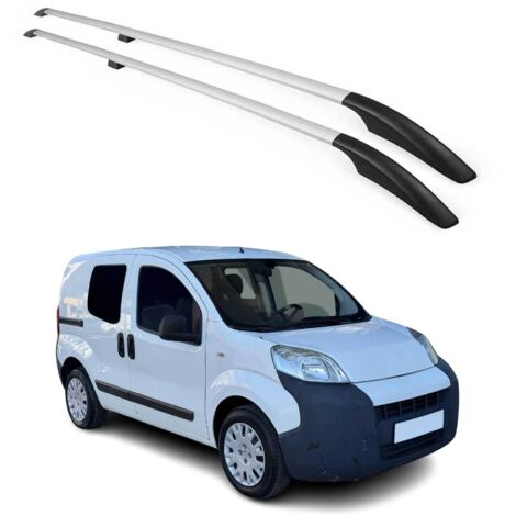 OMAC Barres de Toit longitudinales Compatible avec Citroen Nemo 2008-2016 Aluminium Gris