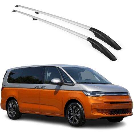 Barres de toit longitudinales pour VW T7 Multivan 2021-2026 L2 Aluminium Gris 2x