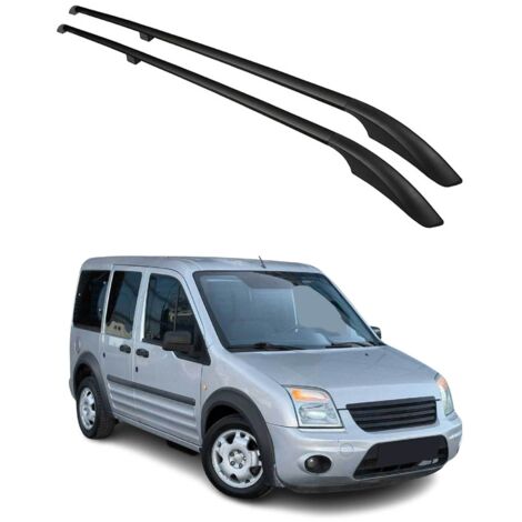 OMAC Barres de Toit longitudinales pour Ford Transit Connect 2002-2014 L1 Alu Noir (1/5)
