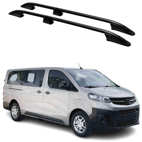 OMAC Barres de Toit longitudinales pour Peugeot Expert / Traveller 2016-2026 L3 Long Aluminium Noir (1/5)