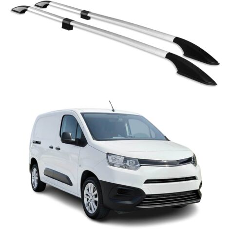 OMAC Barres de Toit longitudinales pour Toyota Proace City 2019-2026 L2 Alu Gris