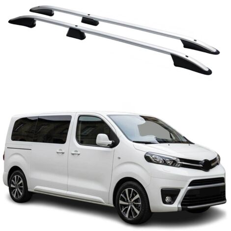 OMAC Barres de Toit longitudinales pour Toyota Proace 2016-2026 L1 Aluminium Gris